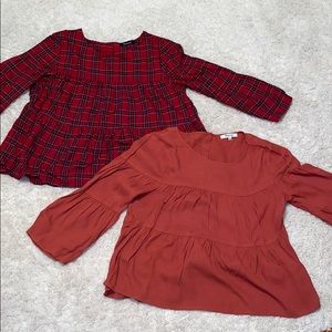 2 Madewell long sleeve Holliday shirts!
